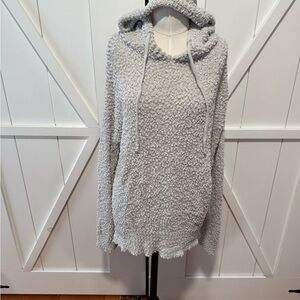 Pink Lily Soft Gray Hooded Sweatshirt